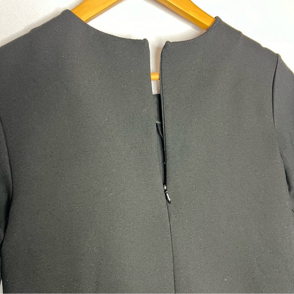 Everlane Ponte Knit Short Sleeve Black Front Pockets Heavyweight Blouse Size XS - Picture 6 of 8